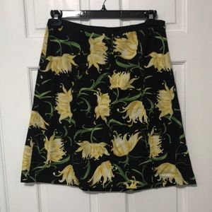 Speechless bold floral cotton skirt slight a line